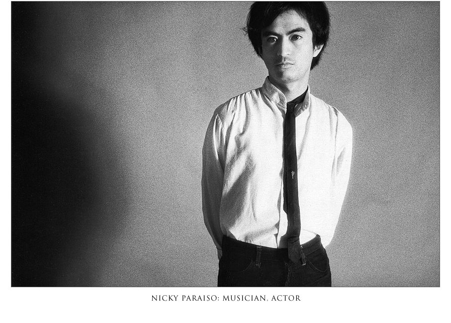 Photo portrait of Nicky Paraiso, musician and actor.
