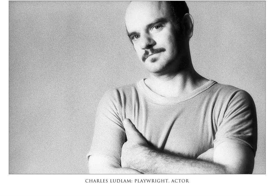 Photo portrait of Charles Ludlam, playwright, actor and founder of The Theater of the Ridiculous .