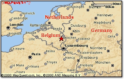 Formula 1 Grand Prix in Belgium, map by MapQuest 