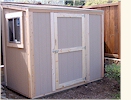 Outback San Diego lean-to storage sheds, shed kits lean-to storage shed builder. San Diego outdoor lean-to wood storage buildings.