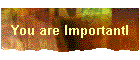 You are ImportantI