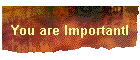 You are ImportantI