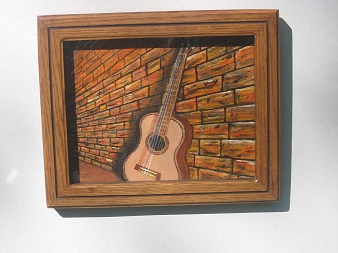 Guitar - Brick Background #0053