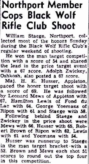 Wm Staege Oshkosh Northwestern article