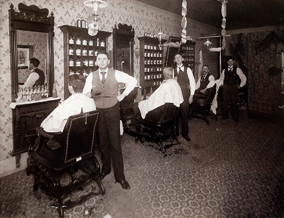 Barbershop in San Angelo, 1908
