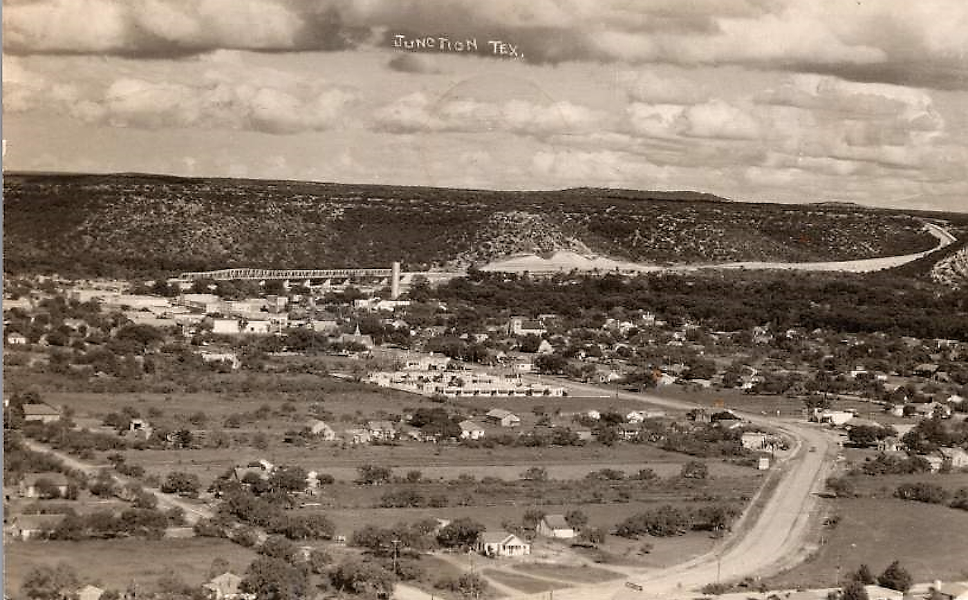 Birds Eye View Junction Texas in 1944