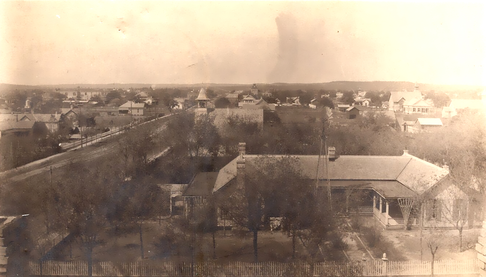 Birds-Eye View Kerrville in 1910
