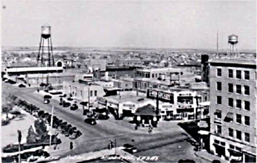 Birdseye View Midland Texas in 1940's