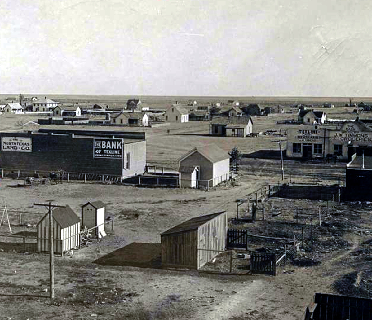 Birdseye View of Texline in 1910