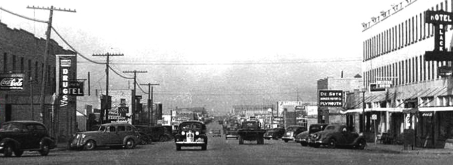 Borger Texas Main Street in 1938