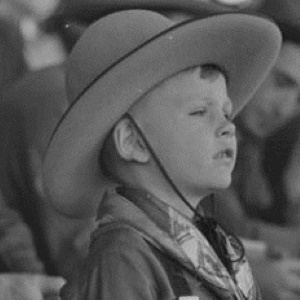 Boy Watches San Angelo Rodeo in 1940