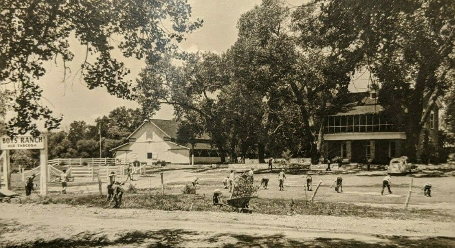 Boys Ranch Boys Doing Chores in 1940s