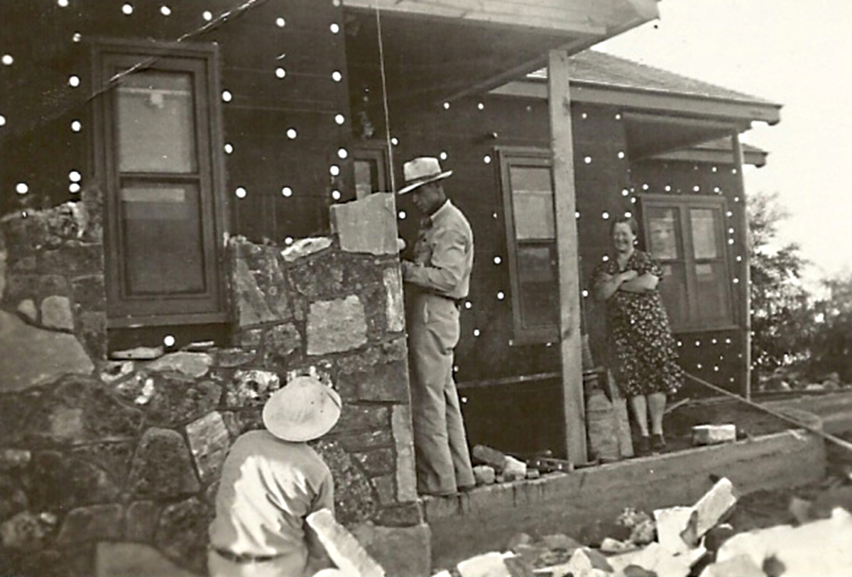 Building a Rock House on the Texas Panhandle in 1940