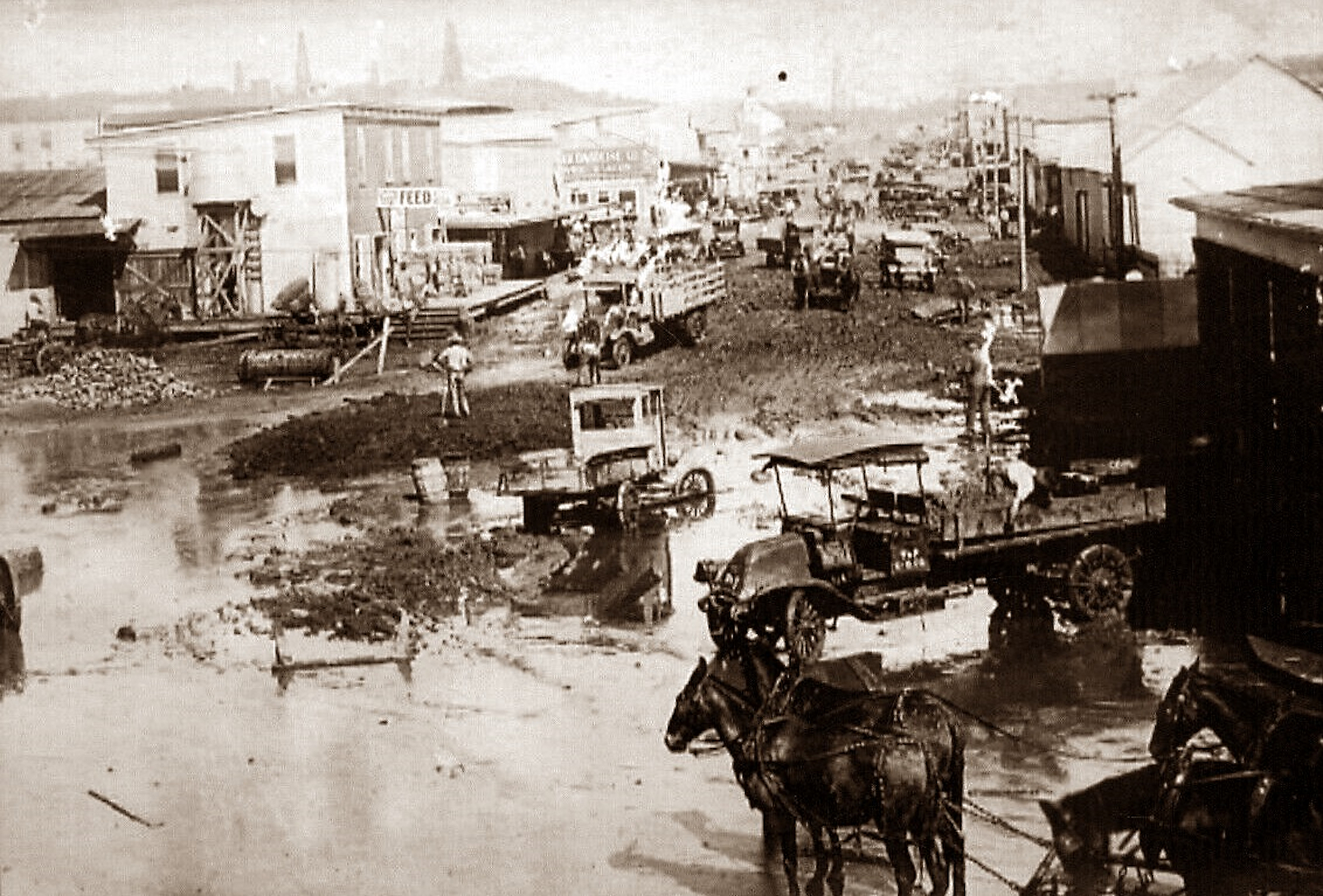 Downtown Burnet Texas in Early 1900s