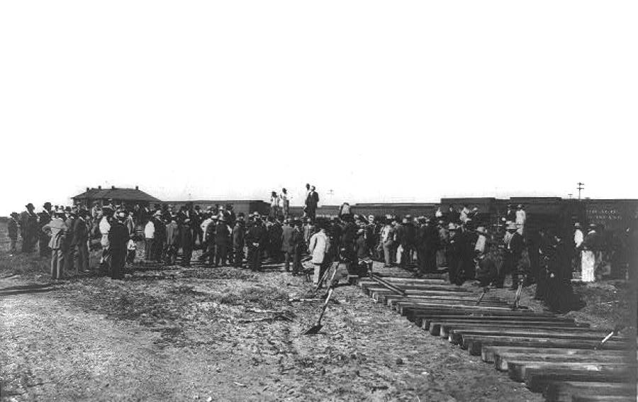 First Railroad Spike in Dalhart Celebration