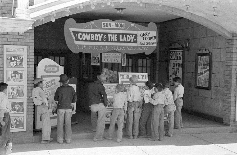Movie Theatre in Alpine Texas in 1939