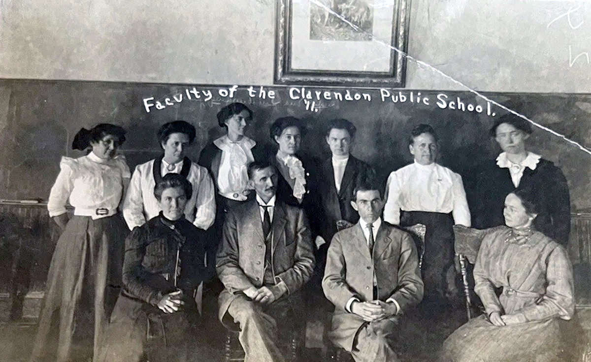 Clarendon Public School Faculty in 1911