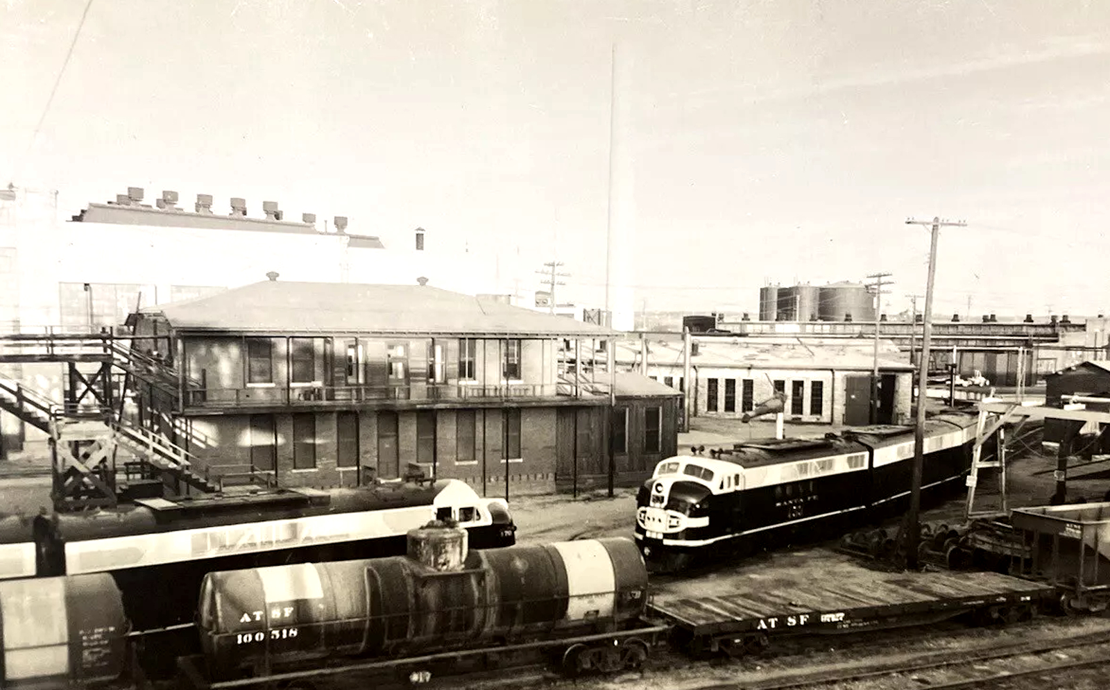 Cleburne Texas Railroad Yard in 1940s