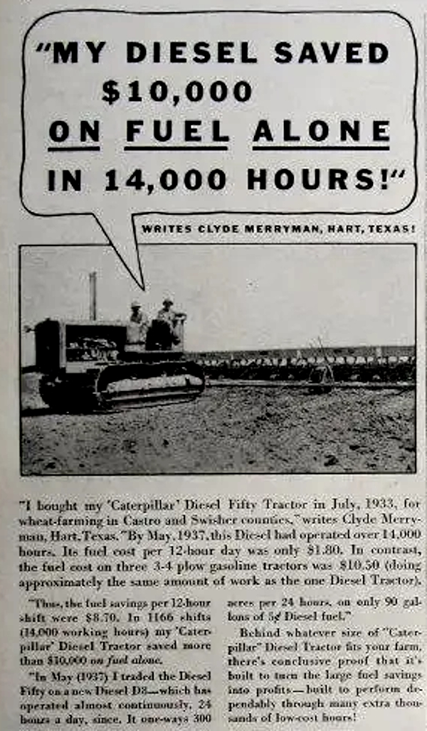 Clyde Merryman Testimonial for Caterpillar 1937&nbsp;