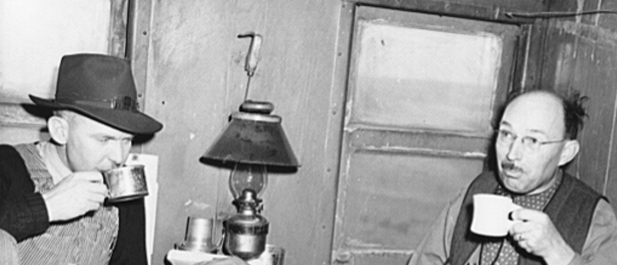 Conductor and Brakeman Having Lunch 1943