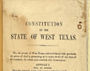 The Constitution of West Texas 1868