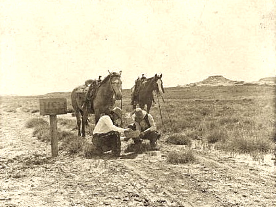 Cowboys Make a Mail Stop in 1907