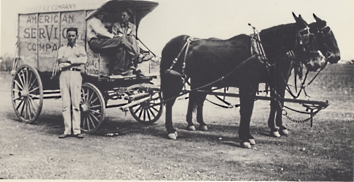 Ice Delivery Men in San Angelo in 1931