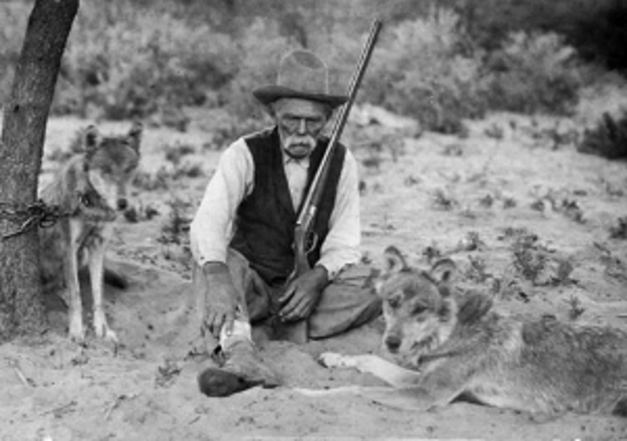Deputy U.S. Marshal John Deskin Rhea with his Wolves
