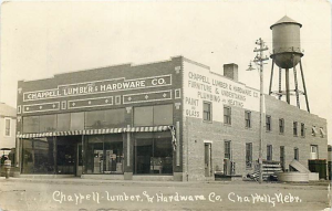 Deul County Chappell, Nebraska Chappell Lumber & Hardware Co Store, Water Tower