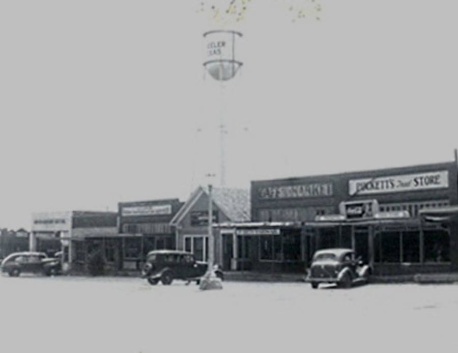 Downtown Wheeler Texas in 1940s