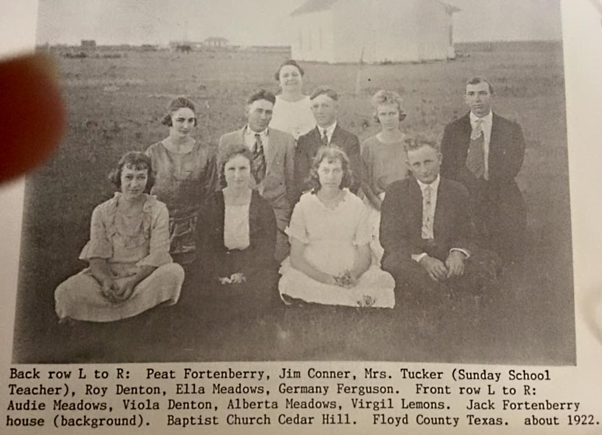 Early Settlers of Cedar Hill in Floyd County Texas