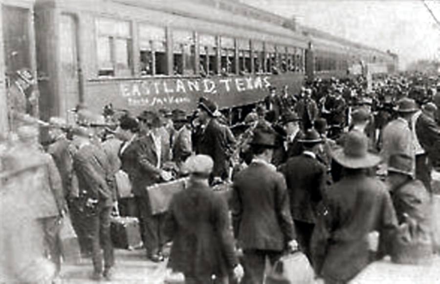 Eastland Texas Train Station in 1917
