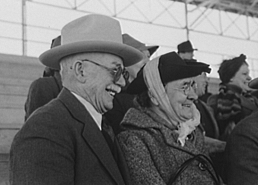 Elderly Couple Enjoying Rodeo in 1940