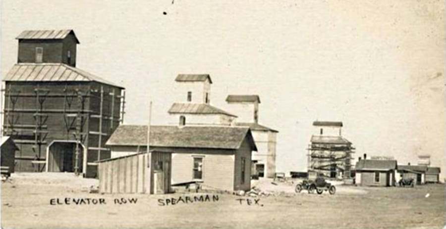 Elevator Row in Spearman in 1920s