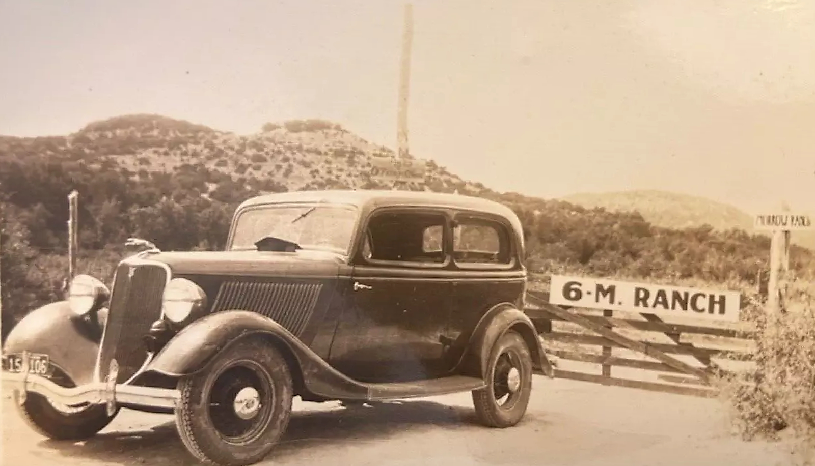 Entrance to 6-M Ranch in 1930s