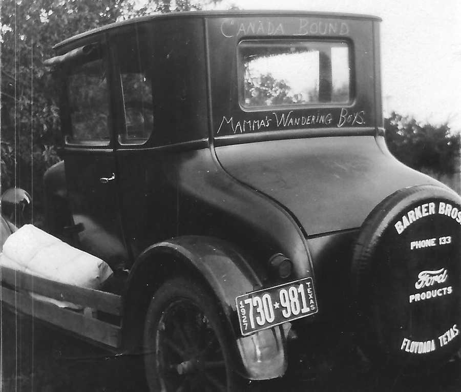 Mama's Wondering Boys are Canada Bound in 1927