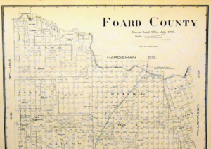 Old Foard County Texas General Land Office Map
