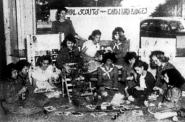 Girl Scouts Earn Bird Badges in 1947