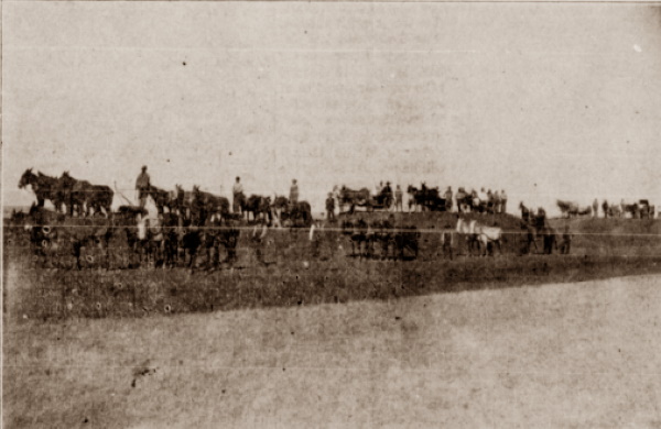 Railroad Grading Team in Floyd and Hale Counties 1909