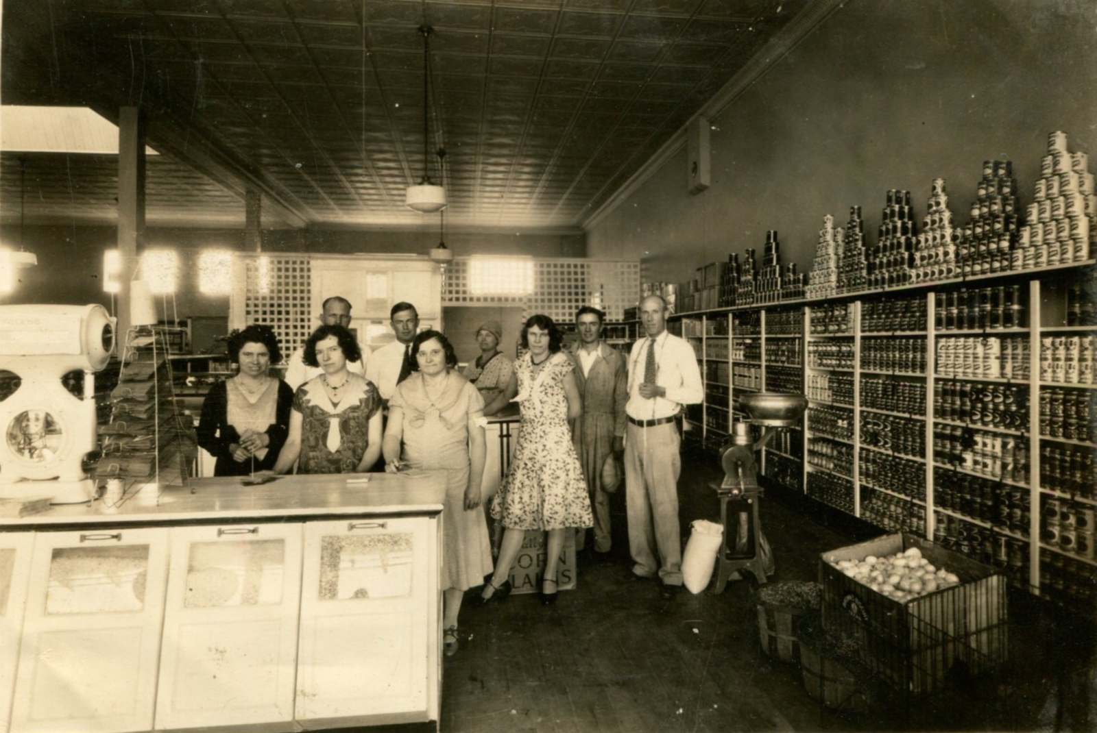 Grocery Store in Olton 1930s