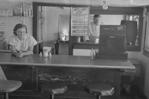 Cafe in Alpine, Texas  in 1939