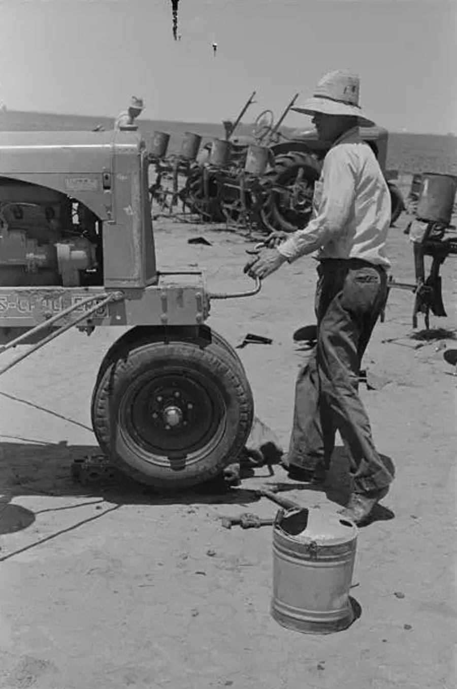 Hand Cranking Early Tractor 
