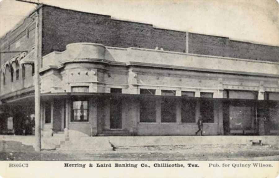 Herring & Laird Banking Co. in Chillicothe Texas in 1908