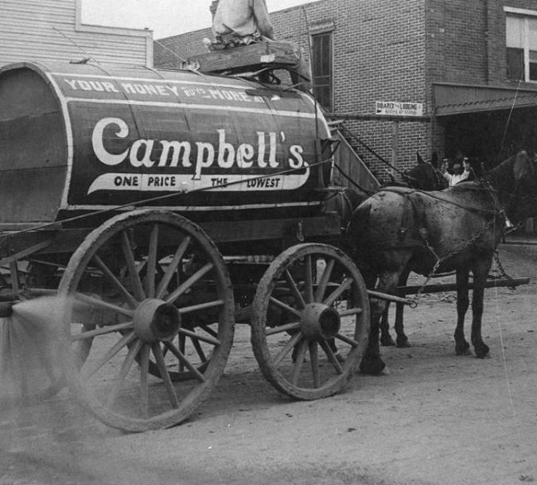 Horse Drawn Street Sprinkler Abilene c1900