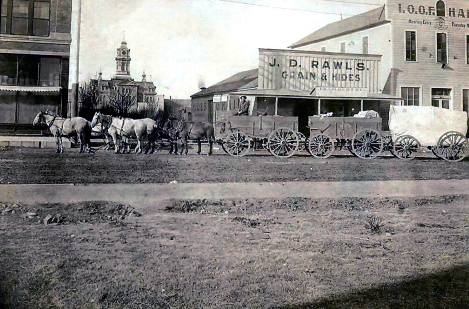 Horse Drawn Wagon in Downtown San Angelo
