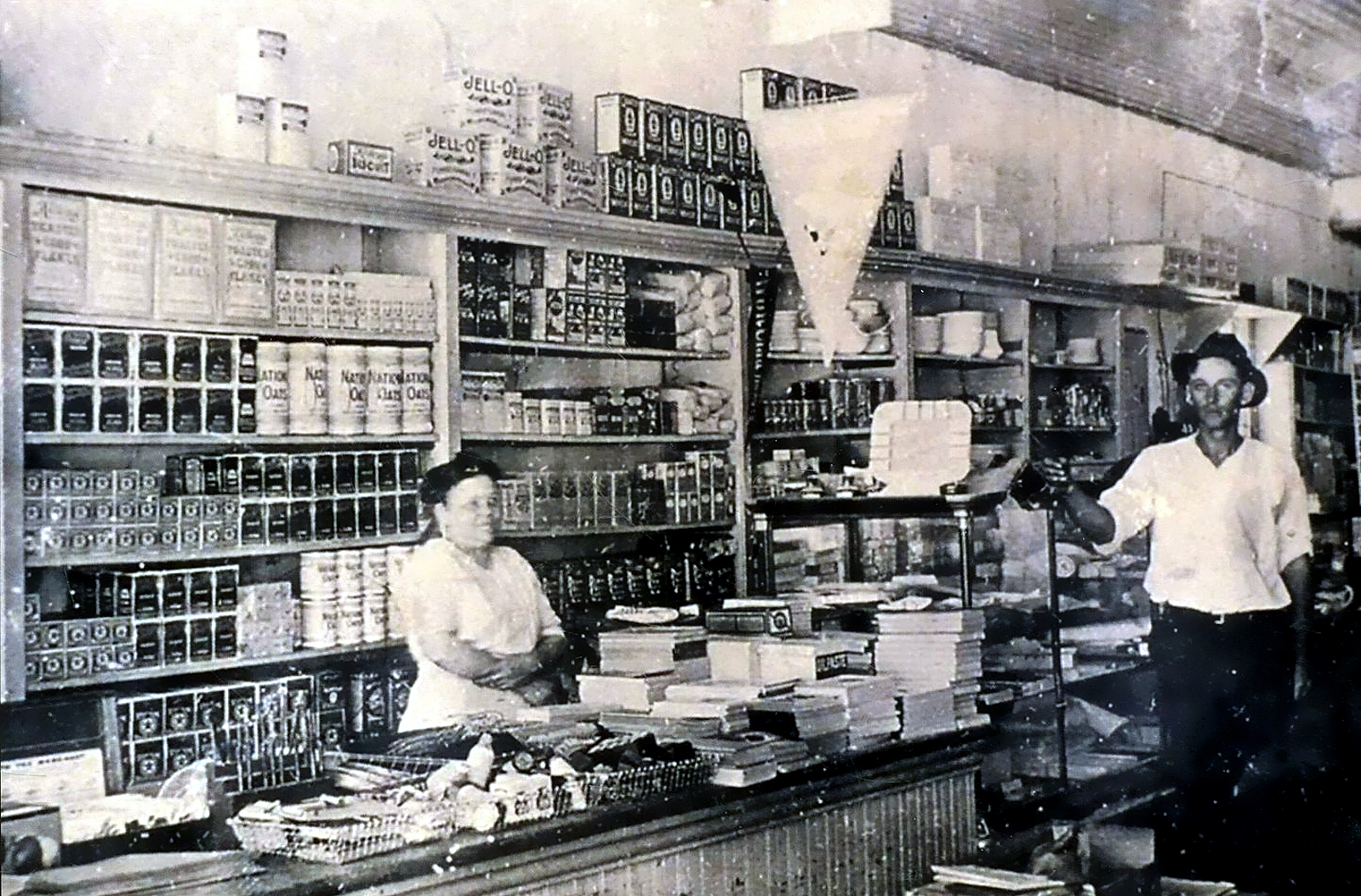 Inside a Grocery Store in Kerrville in 1910