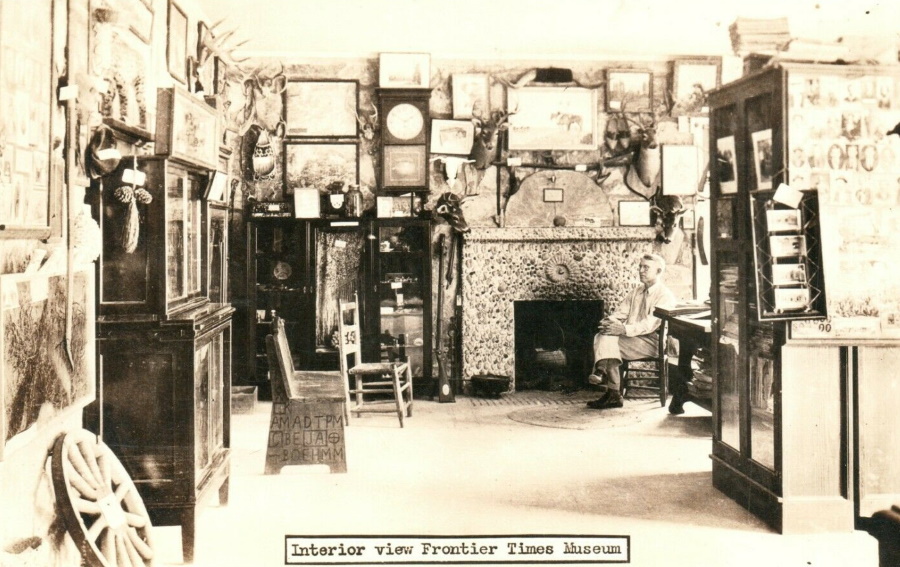 Interior View of Frontier Times Museum in 1940