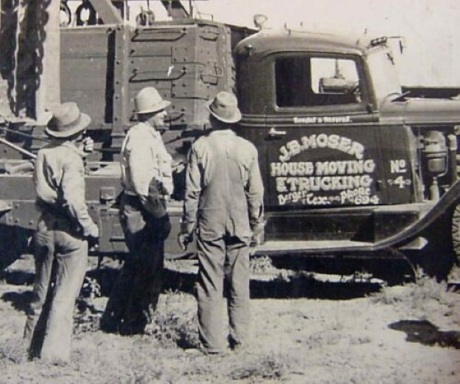 J.B. Moser House Moving & Trucking Borger 1930s