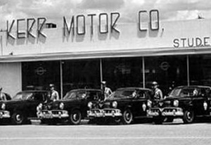 Kerr Motor Studebaker Dealership in Lubbock Texas in 1950