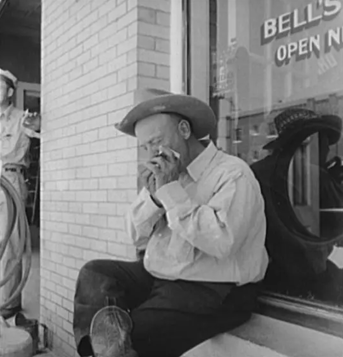 Lighting a Cigarette in Carey Texas